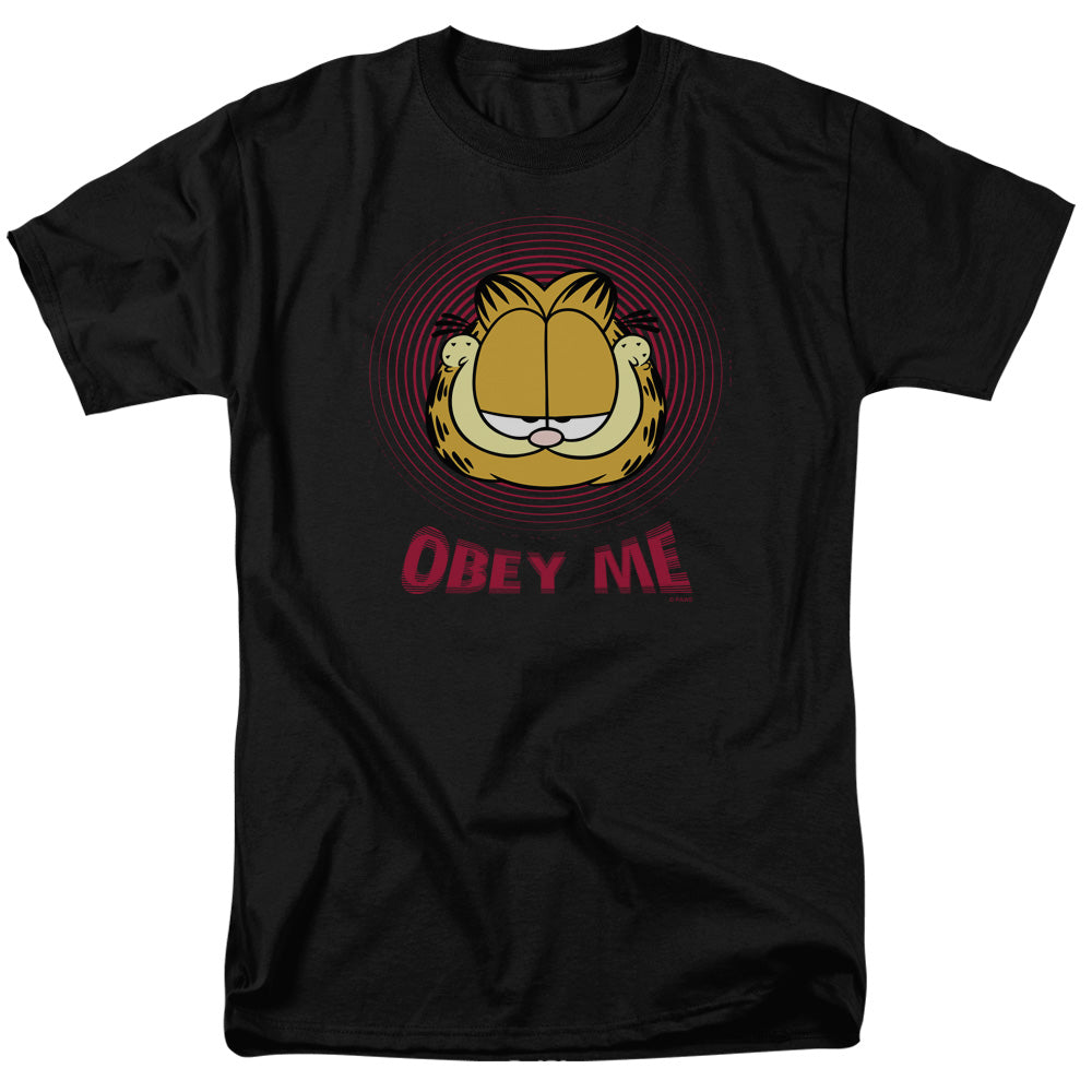 Garfield Obey Me Mens T Shirt Black