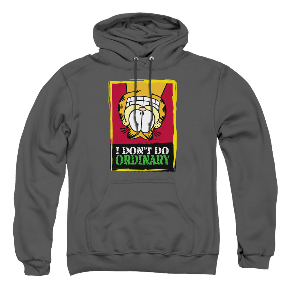 Garfield I Dont Do Ordinary Mens Hoodie Charcoal