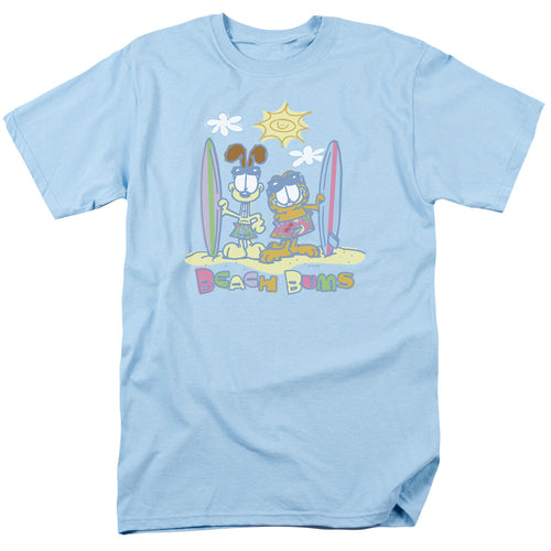 Garfield Beach Bums Mens T Shirt Light Blue