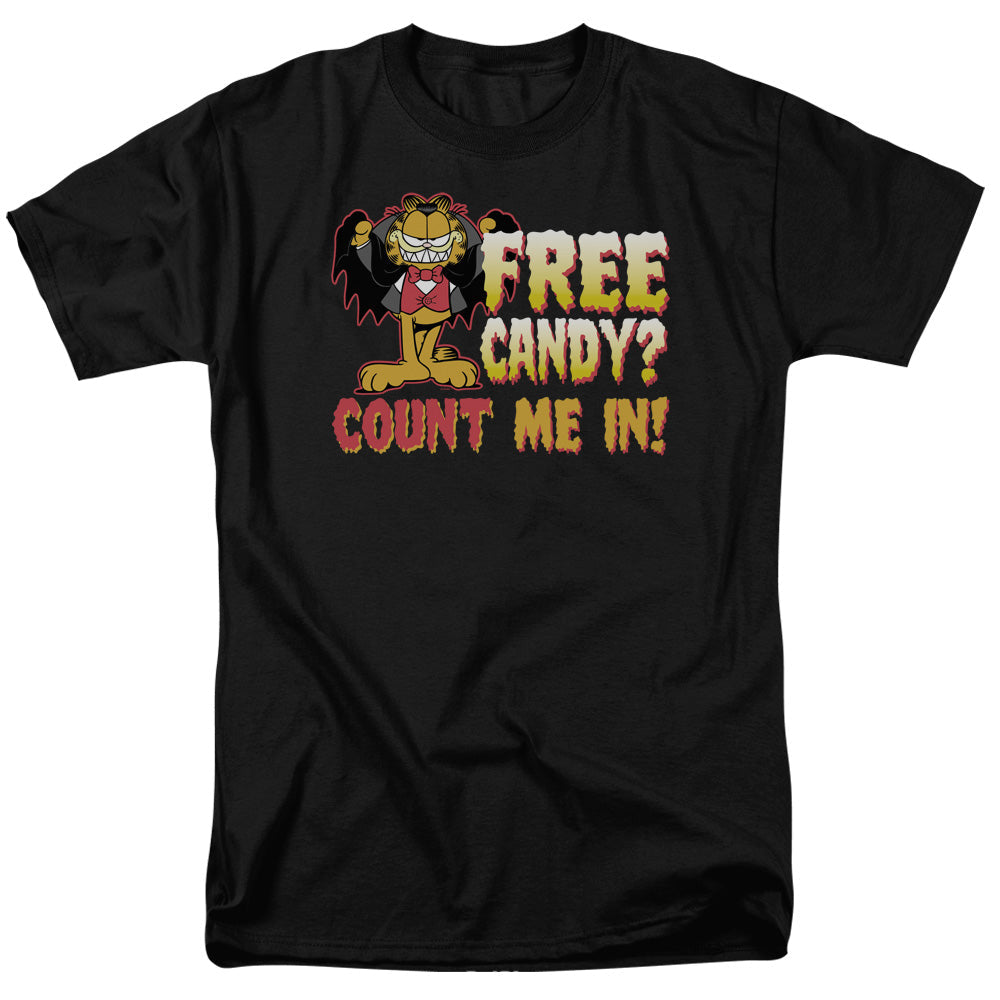 Garfield Count Me In Mens T Shirt Black