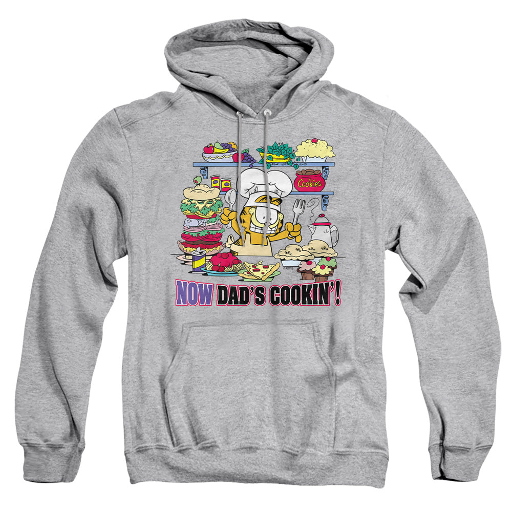 Garfield Now Dads Cooking Mens Hoodie Athletic Heather