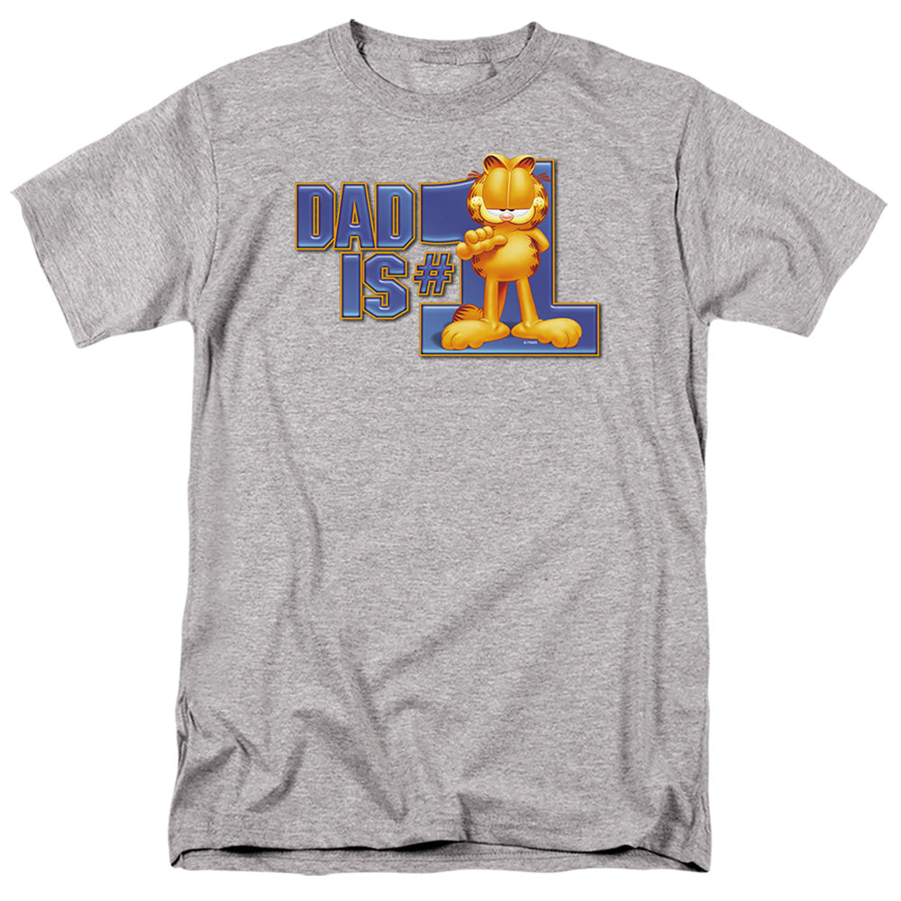 Garfield Dad Is Number One Mens T Shirt Athletic Heather