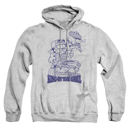 Garfield King Of The Grill Mens Hoodie Athletic Heather