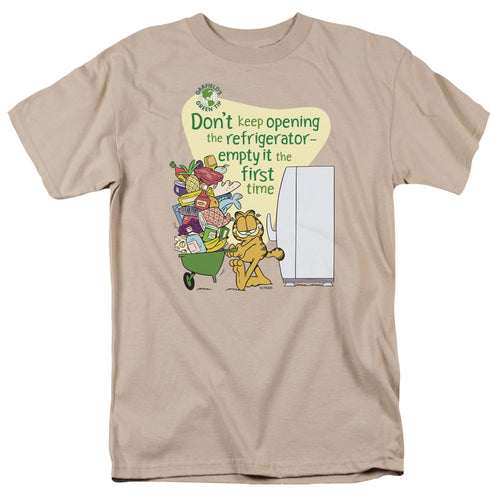 Garfield Empty It Mens T Shirt Sand