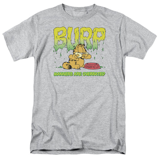 Garfield Manners Mens T Shirt Athletic Heather