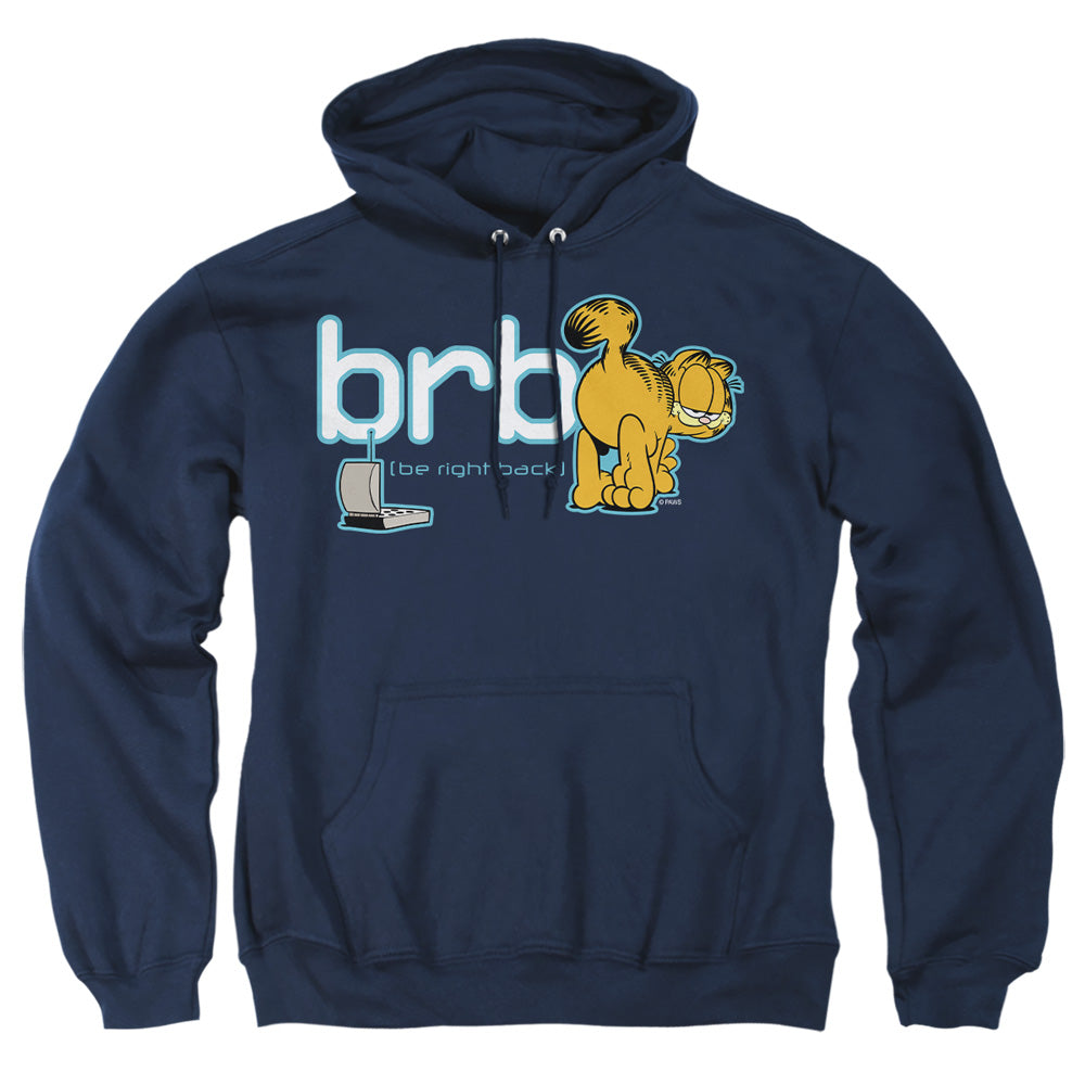 Garfield Be Right Back Mens Hoodie Navy