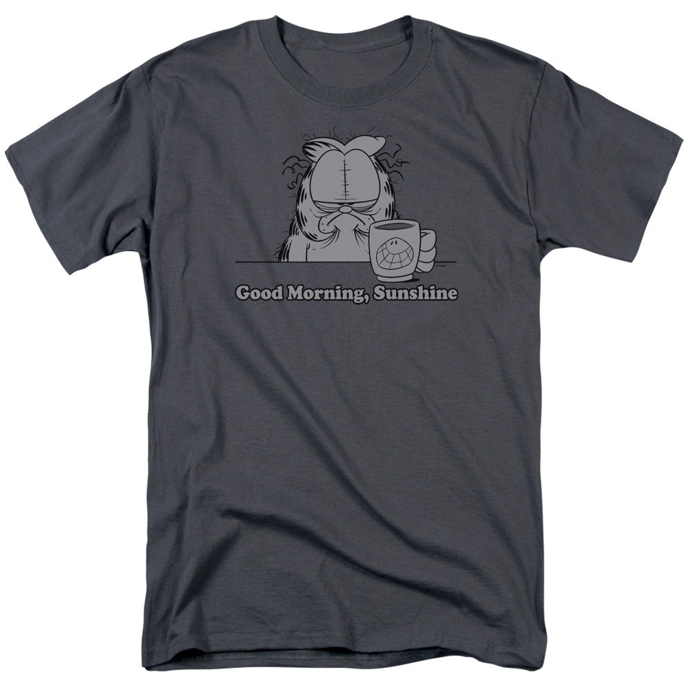 Garfield Good Morning Sunshine Mens T Shirt Charcoal