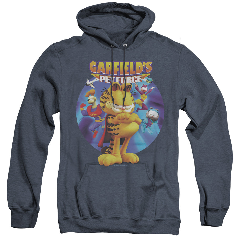 Garfield Dvd Art Heather Mens Hoodie Navy
