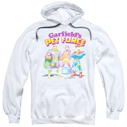 Garfield Heroes Await Mens Hoodie White