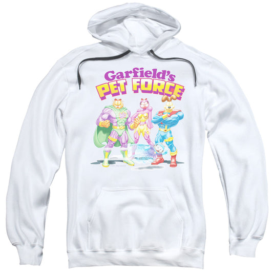 Garfield Heroes Await Mens Hoodie White