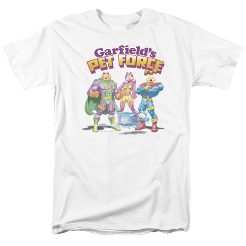 Garfield Heroes Await Mens T Shirt White