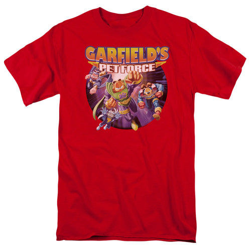 Garfield Pet Force Four Mens T Shirt Red