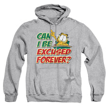 Load image into Gallery viewer, Garfield Excused Forever Mens Hoodie Athletic Heather

