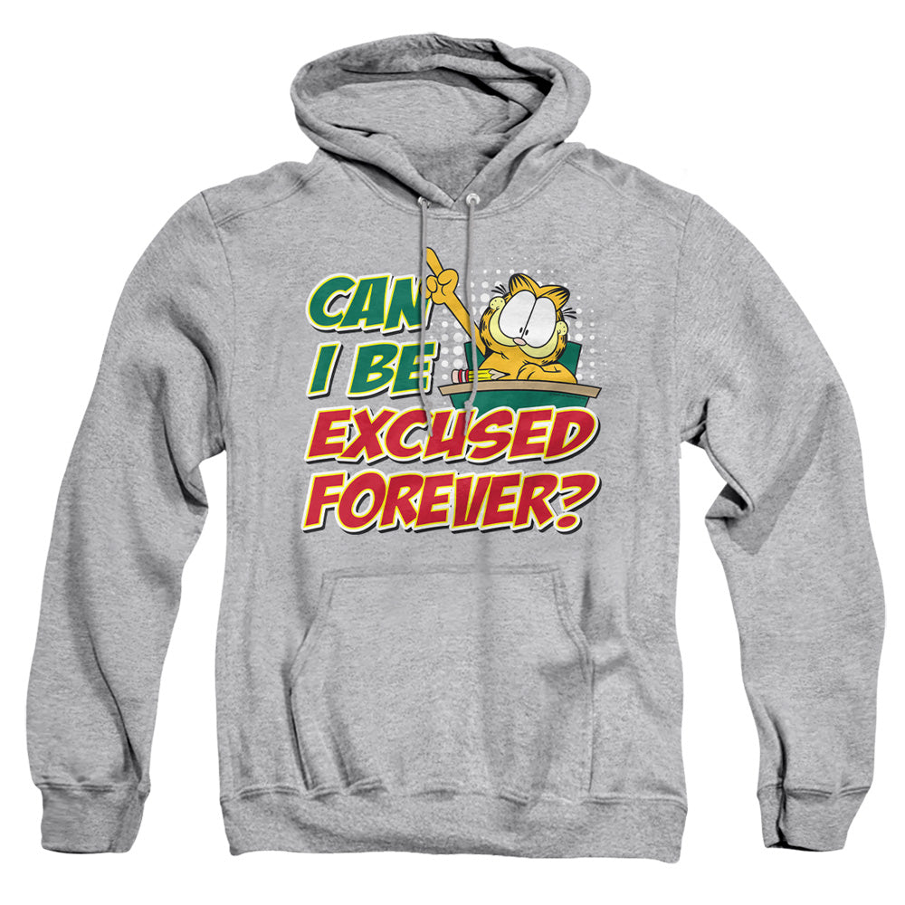 Garfield Excused Forever Mens Hoodie Athletic Heather