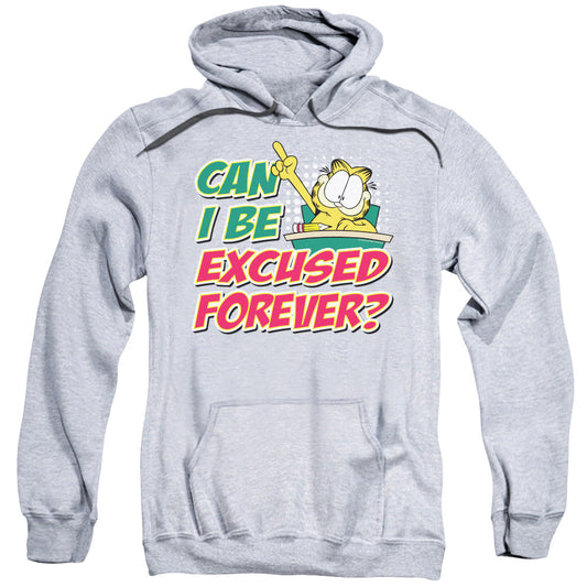 Garfield Excused Forever Mens Hoodie Athletic Heather
