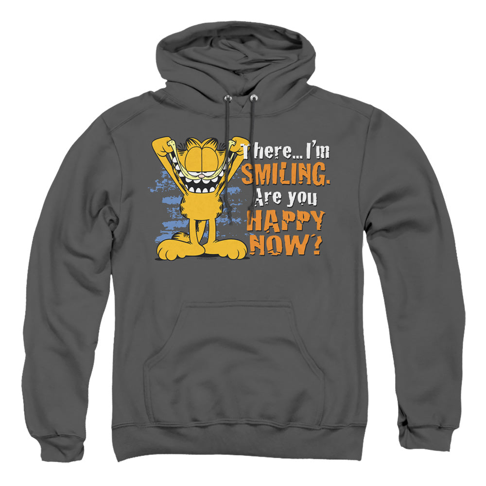 Garfield Smiling Mens Hoodie Charcoal