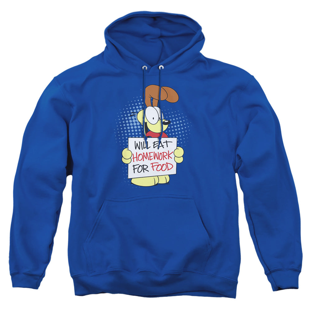 Garfield Will Eat Homework Mens Hoodie Royal