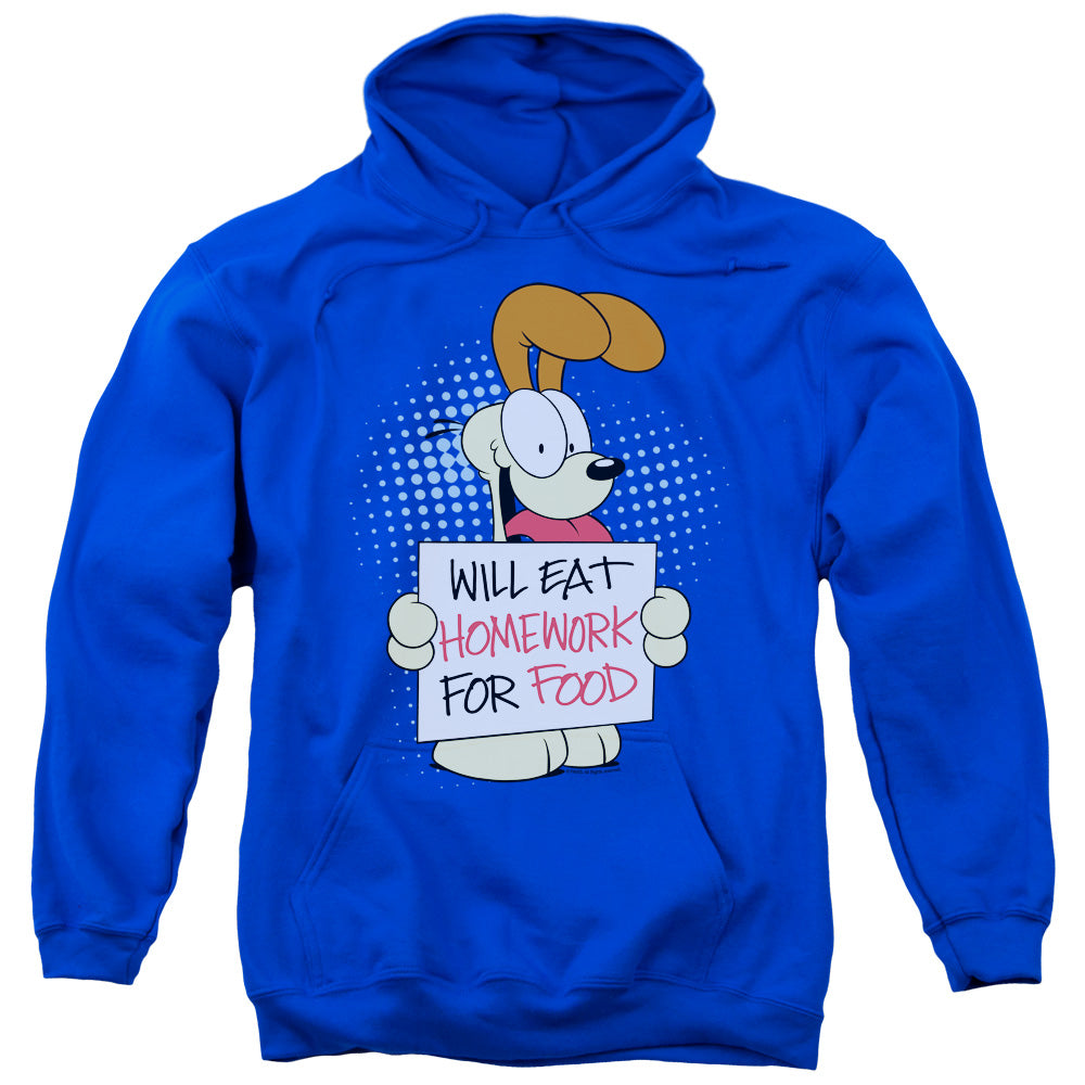Garfield Will Eat Homework Mens Hoodie Royal Blue