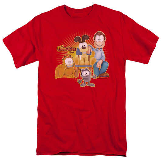 Garfield Say Cheese Mens T Shirt Red