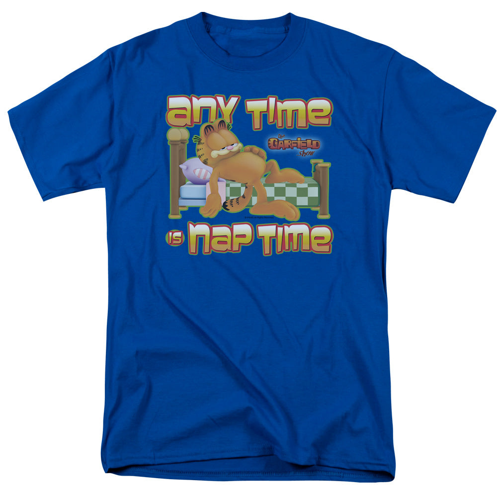 Garfield Nap Time Mens T Shirt Royal