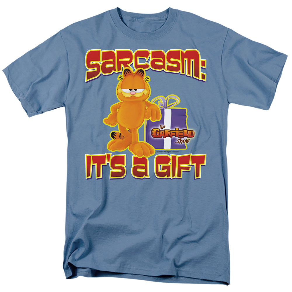 Garfield Sarcasm Mens T Shirt Carolina Blue