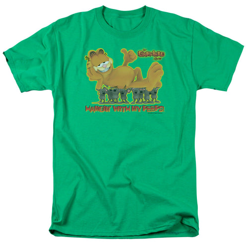Garfield My Peeps Mens T Shirt Kelly Green