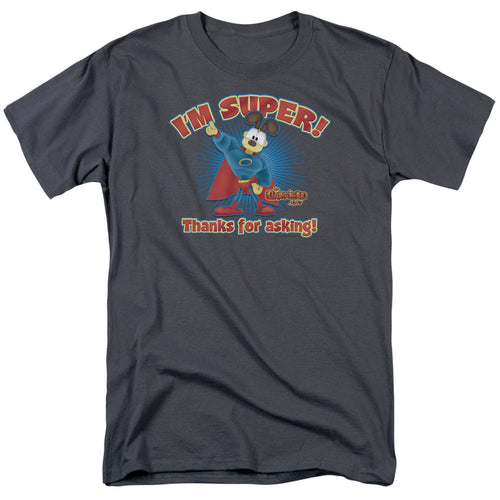 Garfield Super Mens T Shirt Charcoal