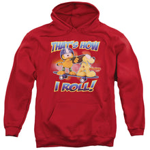 Load image into Gallery viewer, Garfield How I Roll Mens Hoodie Red

