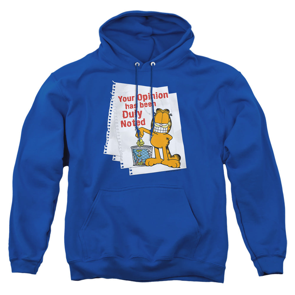 Garfield Duly Noted Mens Hoodie Royal