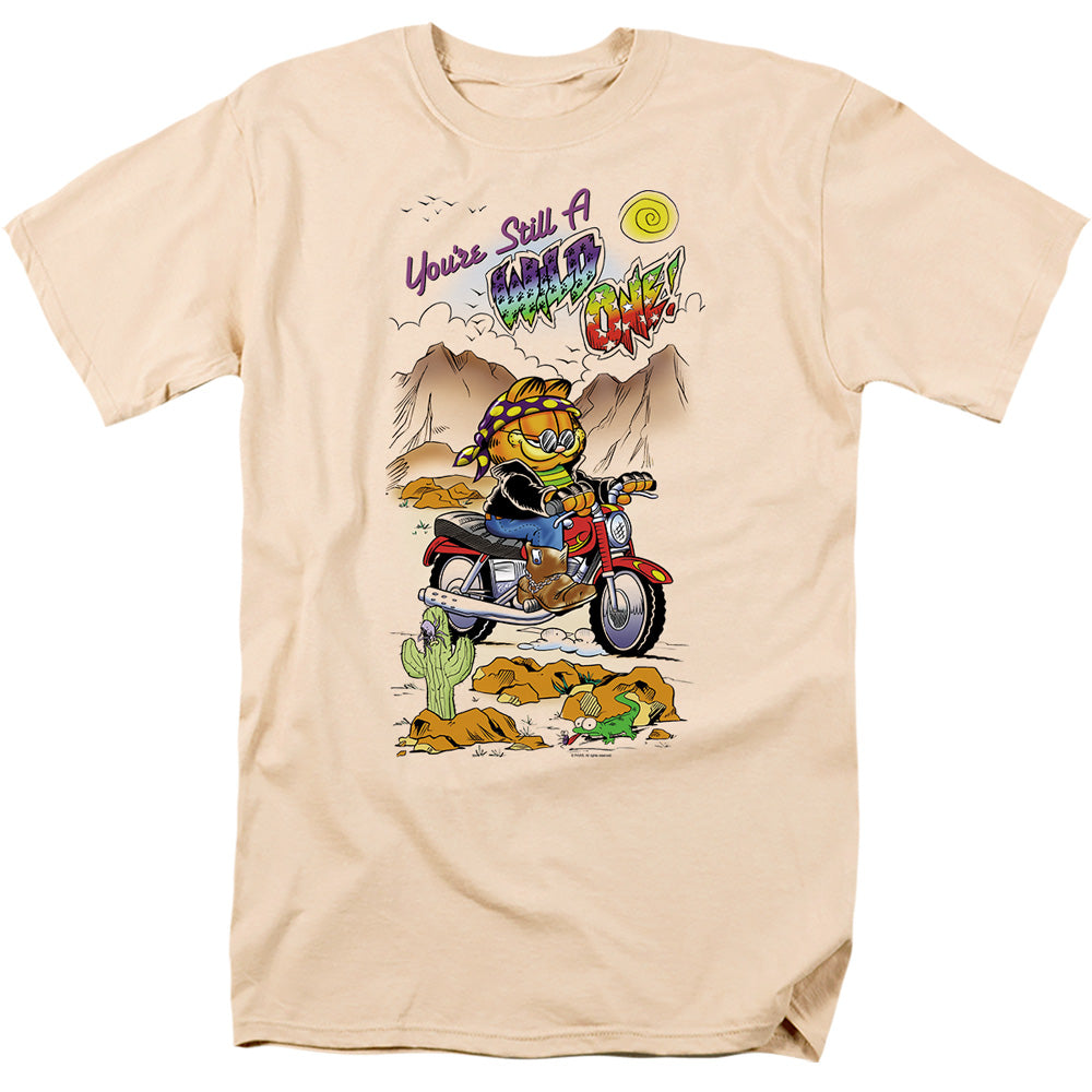 Garfield Wild One Mens T Shirt Cream