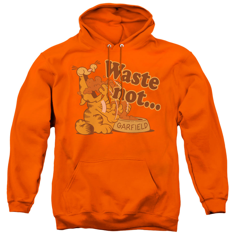 Garfield Waste Not Mens Hoodie Orange