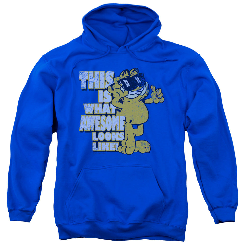 Garfield Awesome Mens Hoodie Royal Blue