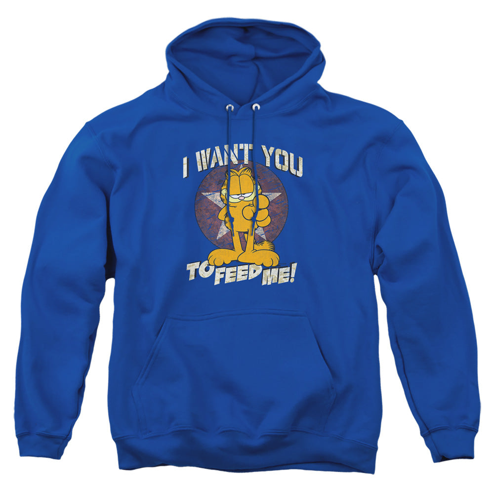 Garfield I Want You Mens Hoodie Royal