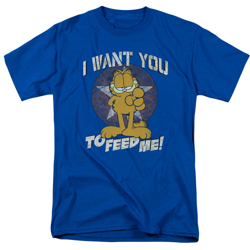 Garfield I Want You Mens T Shirt Royal