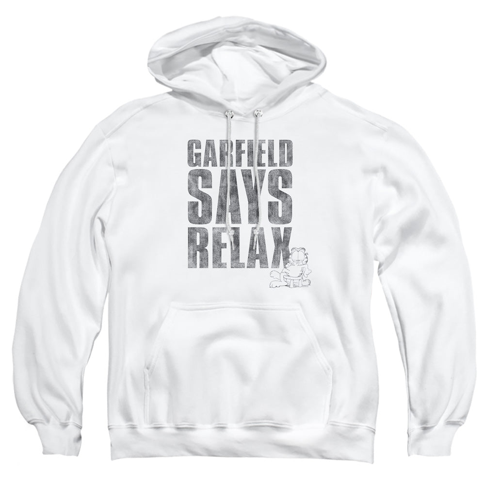 Garfield Relax Mens Hoodie White