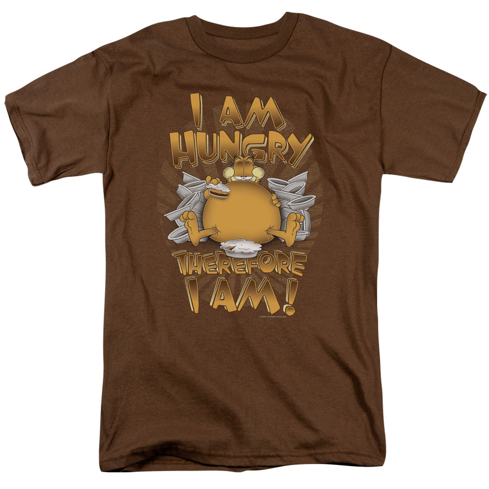 Garfield Therefore I Am Mens T Shirt Coffee