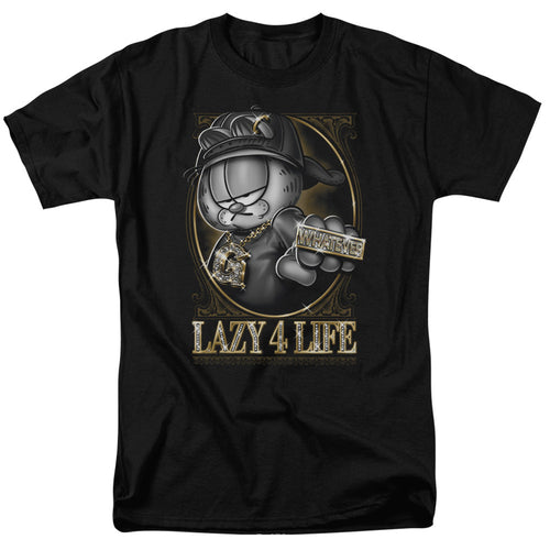 Garfield Lazy 4 Life Mens T Shirt Black