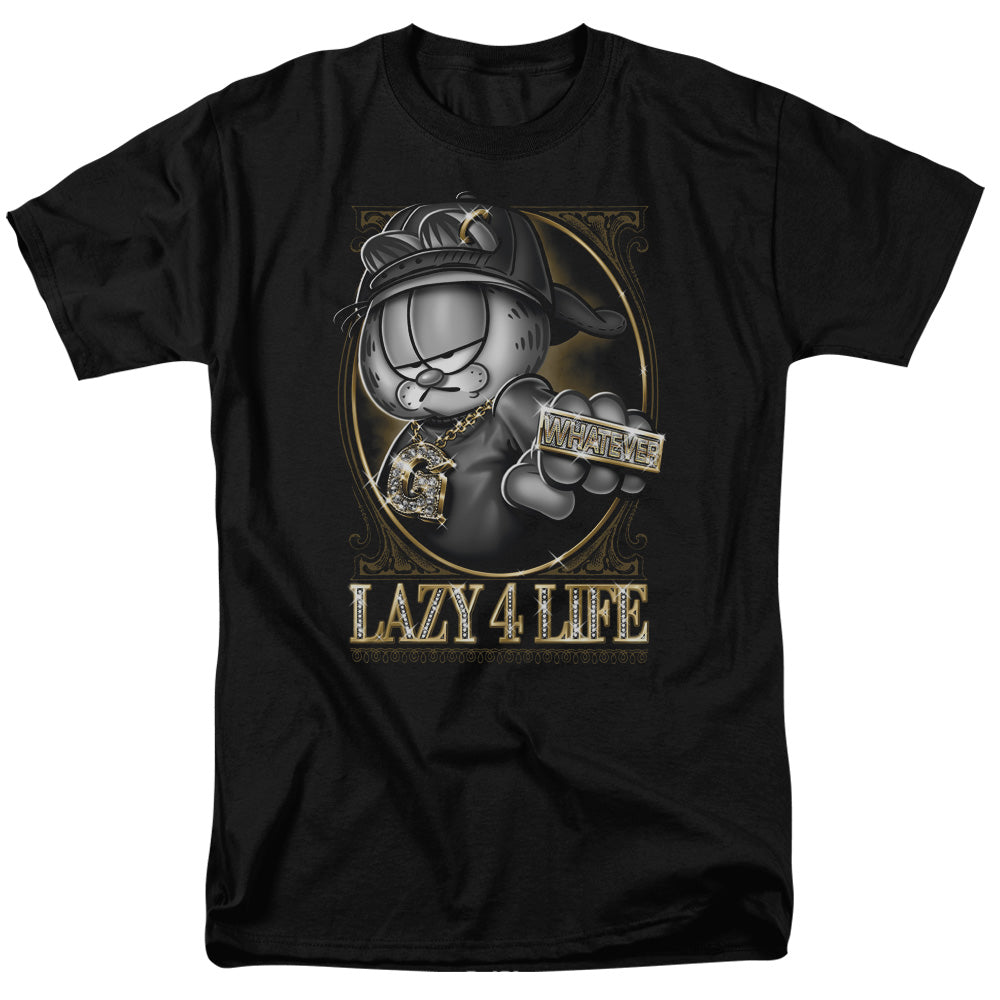 Garfield Lazy 4 Life Mens T Shirt Black