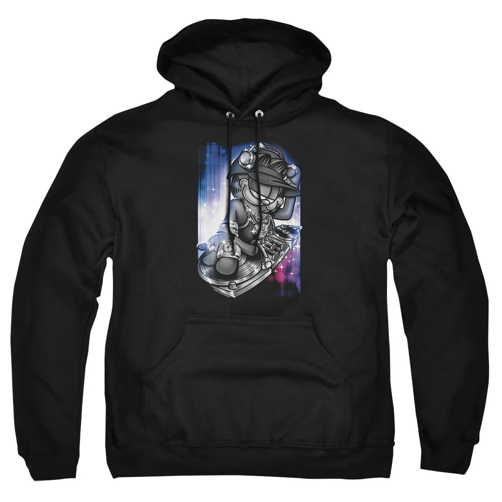 Garfield Dj Lazy Mens Hoodie Black