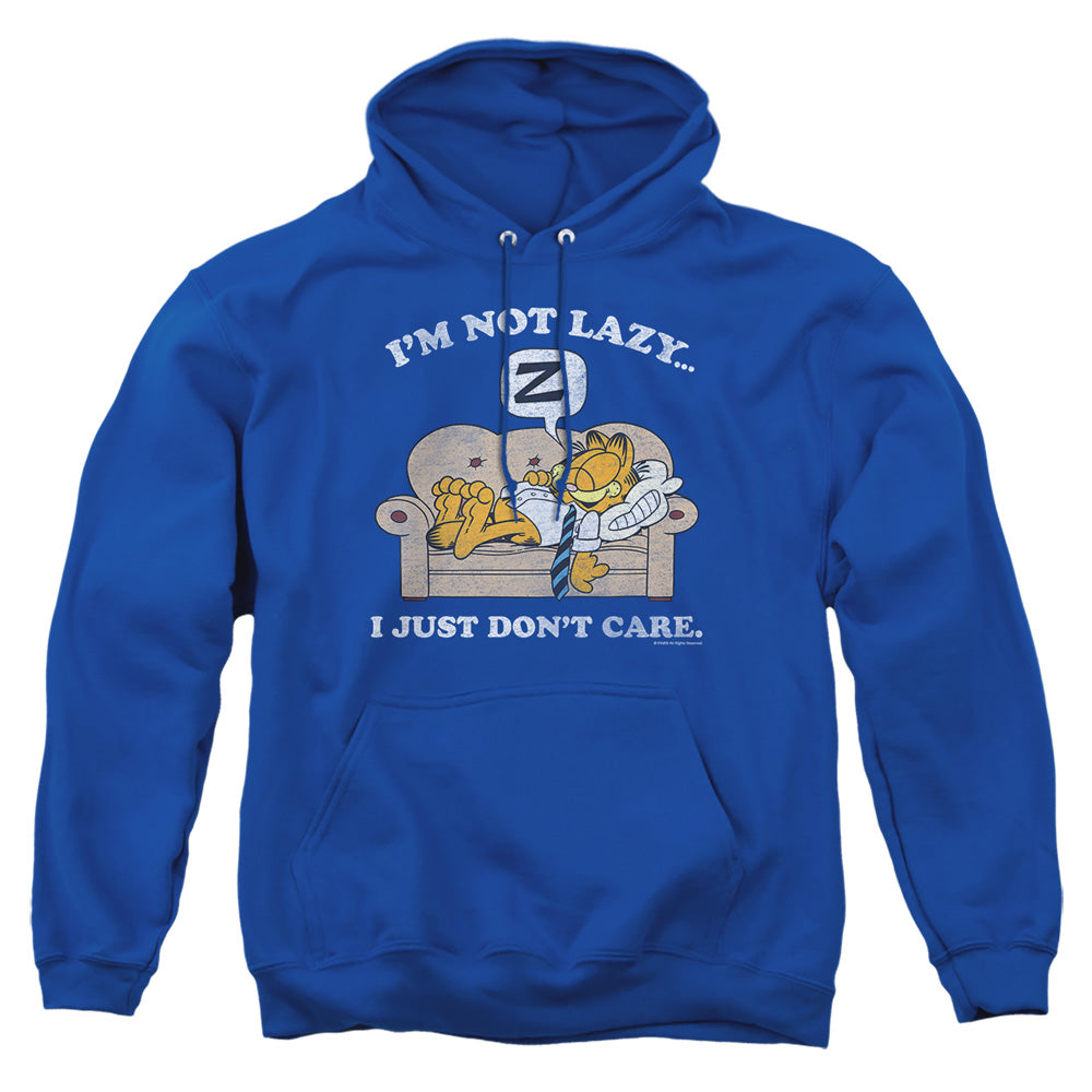 Garfield Not Lazy Mens Hoodie Royal