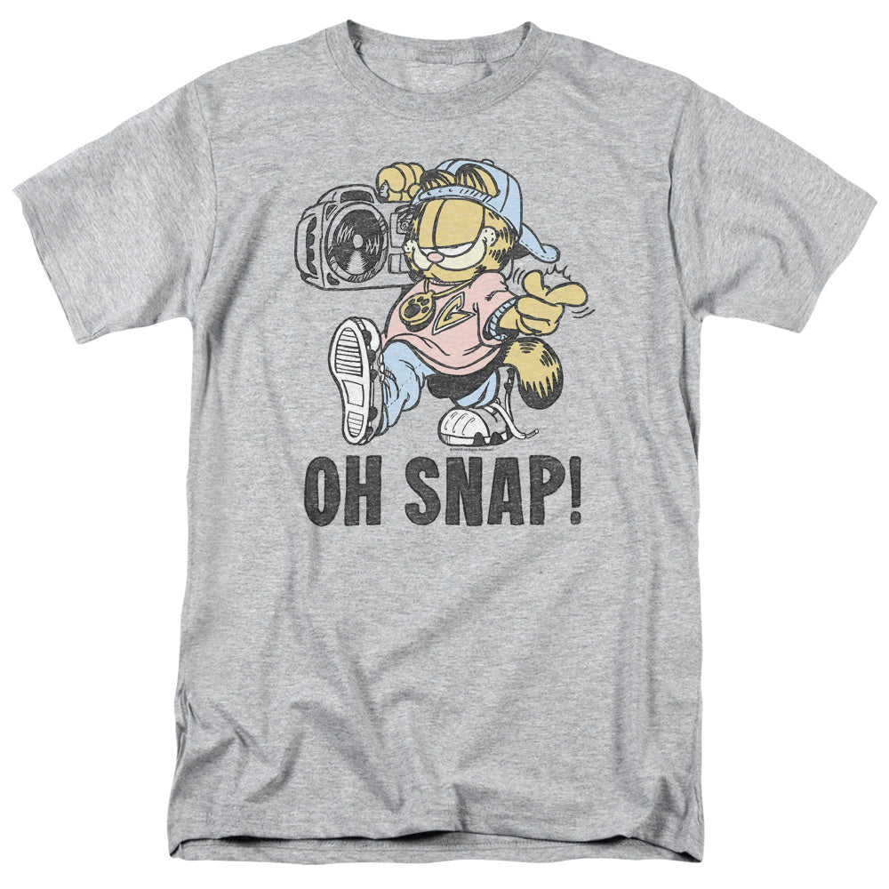 Garfield Oh Snap Mens T Shirt Athletic Heather