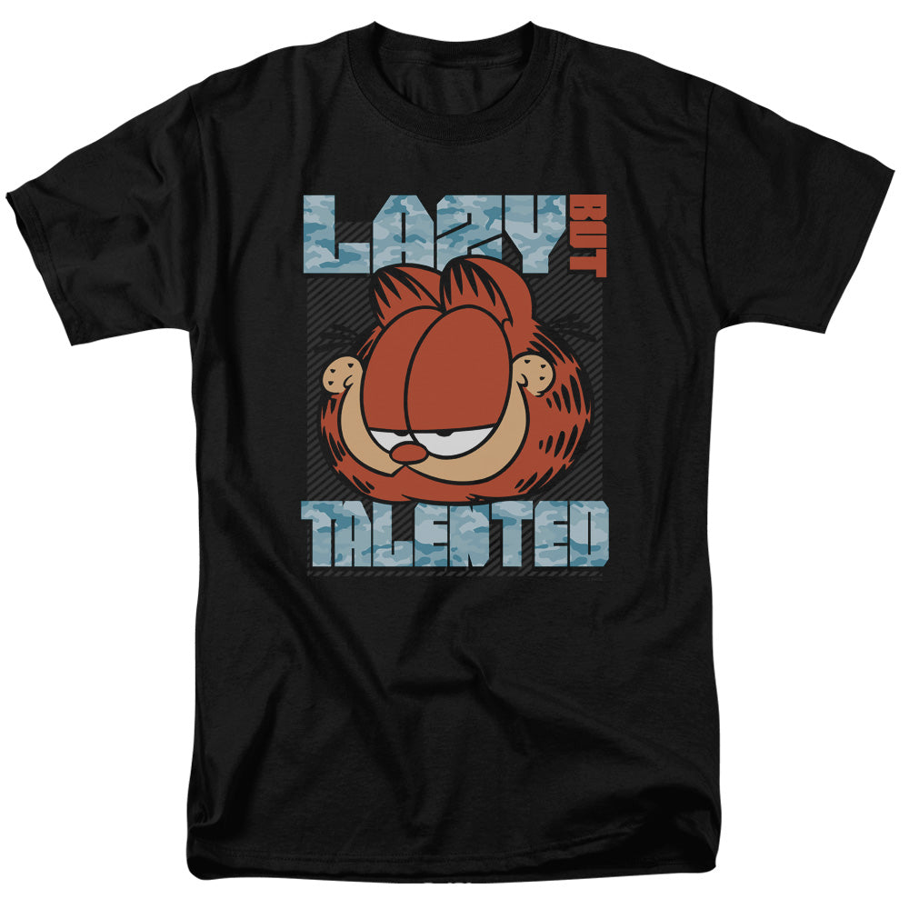 Garfield Lazy But Talented Mens T Shirt Black