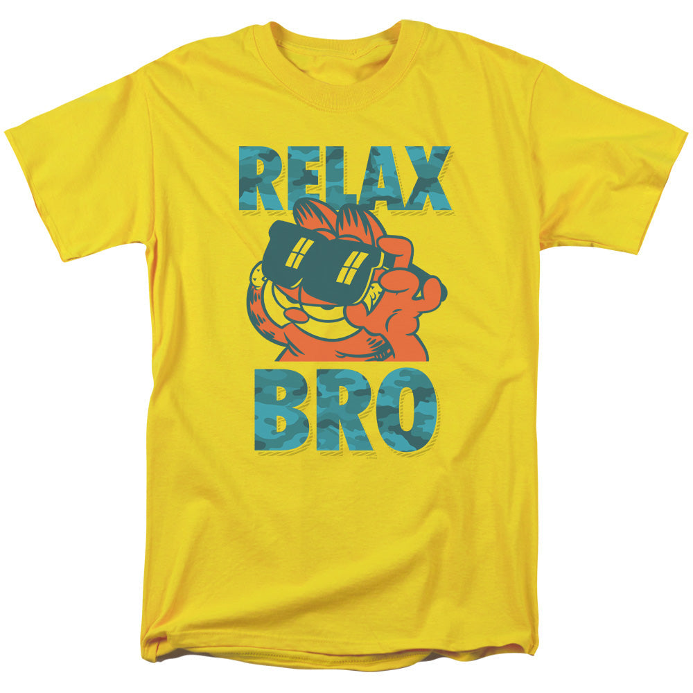 Garfield Relax Bro Mens T Shirt Yellow