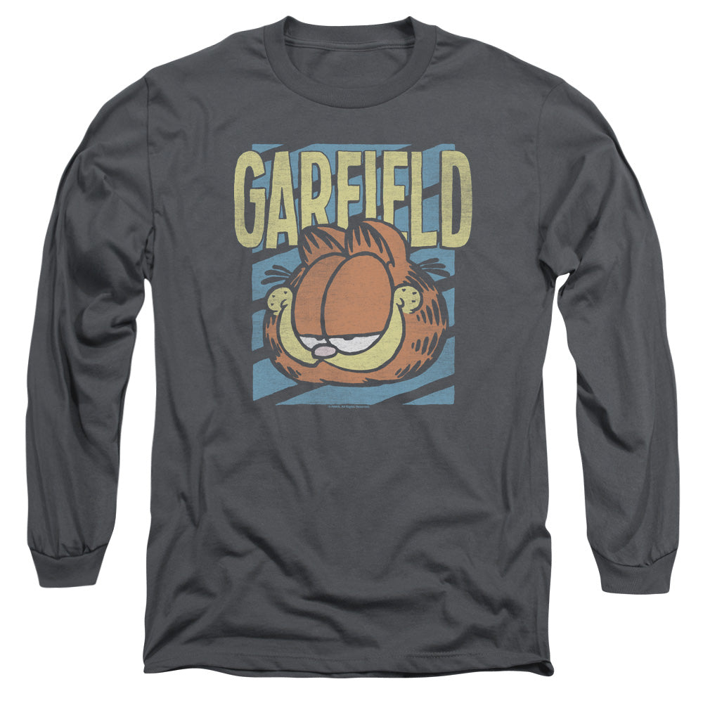 Garfield Rad Garfield Mens Long Sleeve Shirt Charcoal Officially Licensed