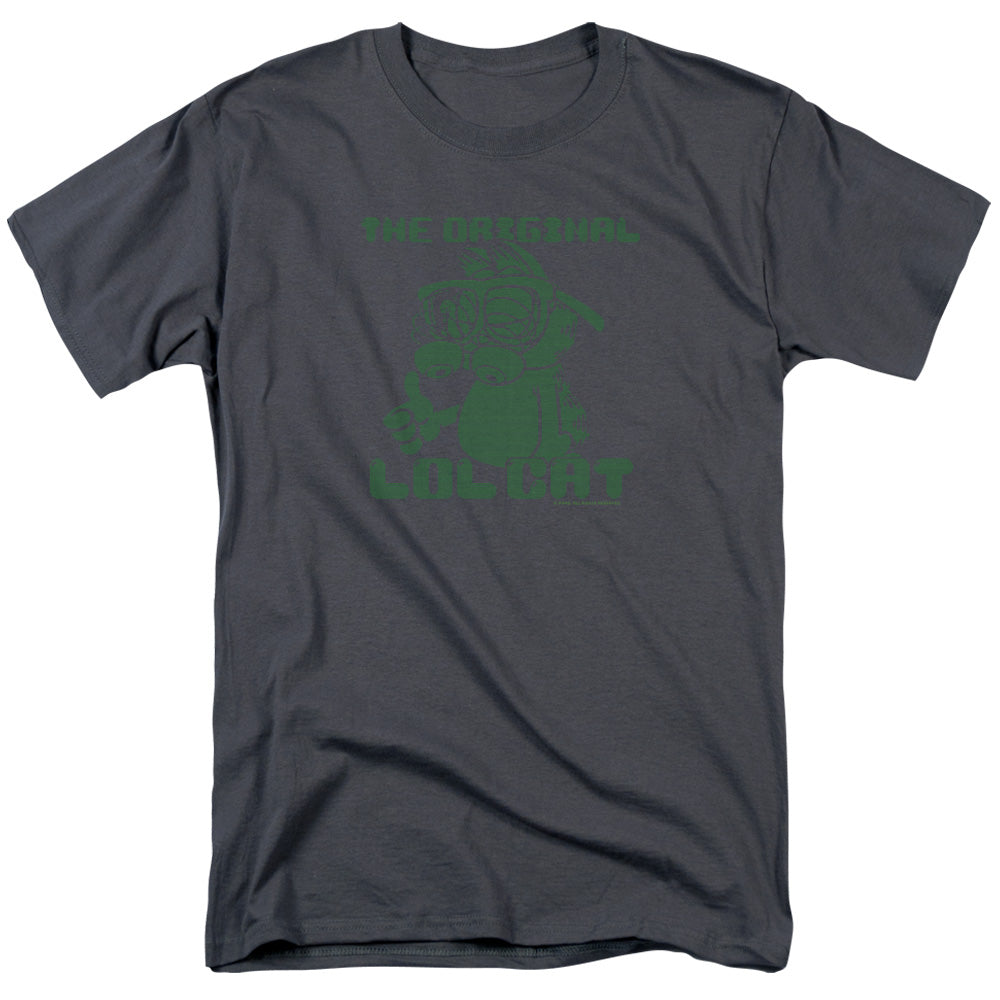 Garfield Og Lol Mens T Shirt Charcoal