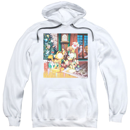 Garfield Odie Tree Mens Hoodie White