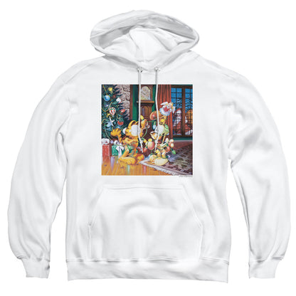 Garfield Odie Tree Mens Hoodie White
