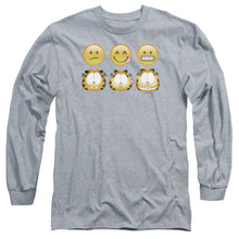 Load image into Gallery viewer, Garfield Emojis Mens Long Sleeve Shirt Athletic Heather Officially Licensed
