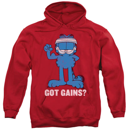 Garfield Got Gains Mens Hoodie Red
