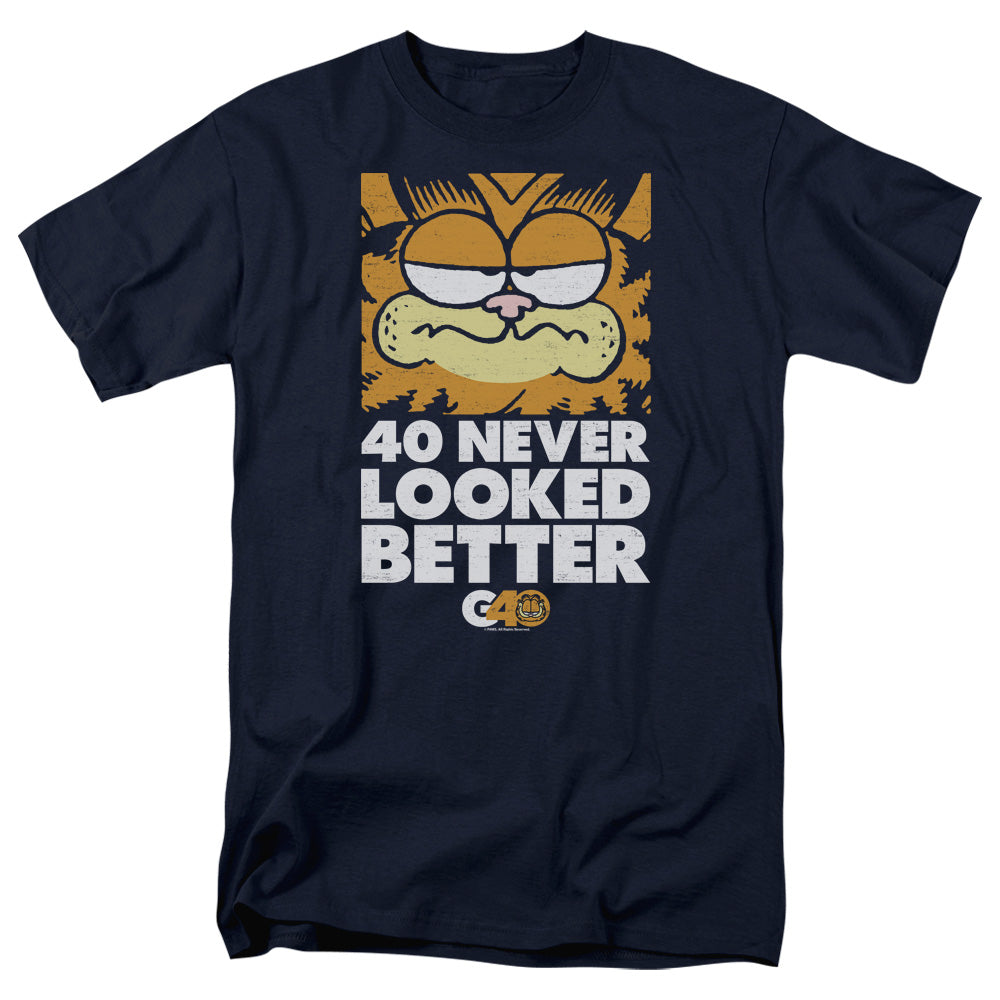 Garfield 40 Looks Mens T Shirt Navy